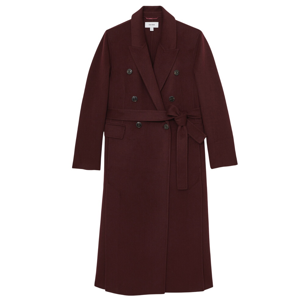REISS Brogan Double-Breasted Blindseam Coat Wool-Blend